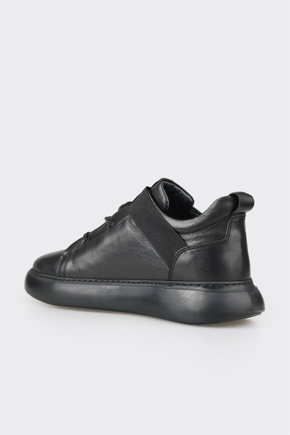 Siyah deri erkek bot - Elle Shoes