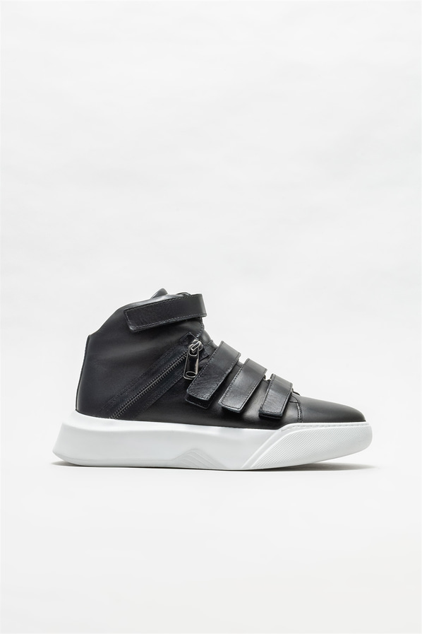 Siyah deri erkek bot - Elle Shoes