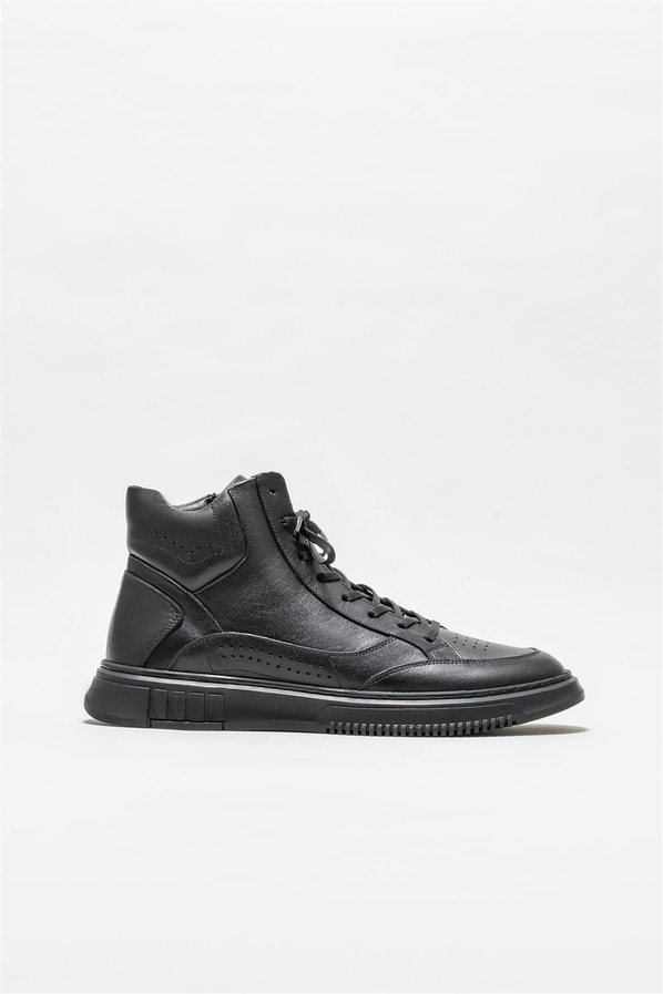 Siyah deri erkek bot - Elle Shoes