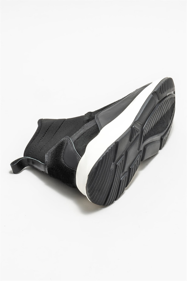 Siyah deri erkek bot - Elle Shoes
