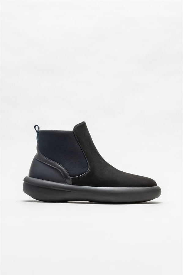 Siyah deri erkek bot - Elle Shoes