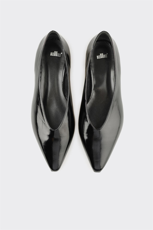 Siyah Deri Kadın Günlük Ayakkabı