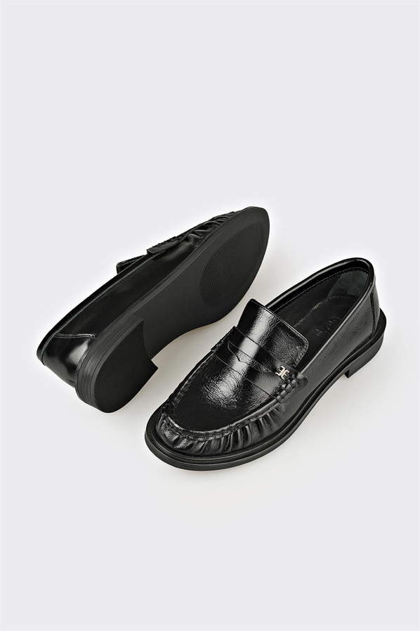 Siyah Deri Kadın Günlük Ayakkabı