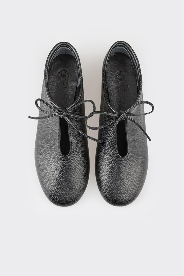 Siyah deri kadın loafer, günlük kullanım için - Elle Shoes