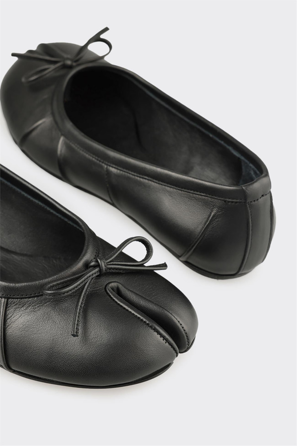 Siyah deri kadın babet, ofis stili için - Elle Shoes