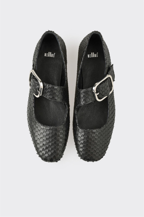 Siyah Deri Kadın Günlük Ayakkabı