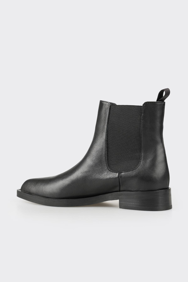 Siyah deri kadın bot, ofis stili için - Elle Shoes