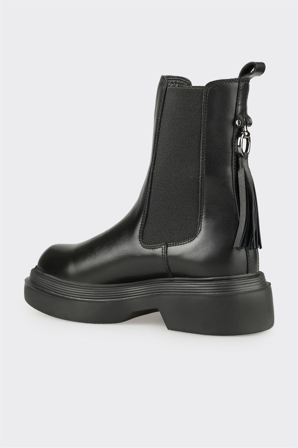 Siyah Deri Kadın Günlük Bot