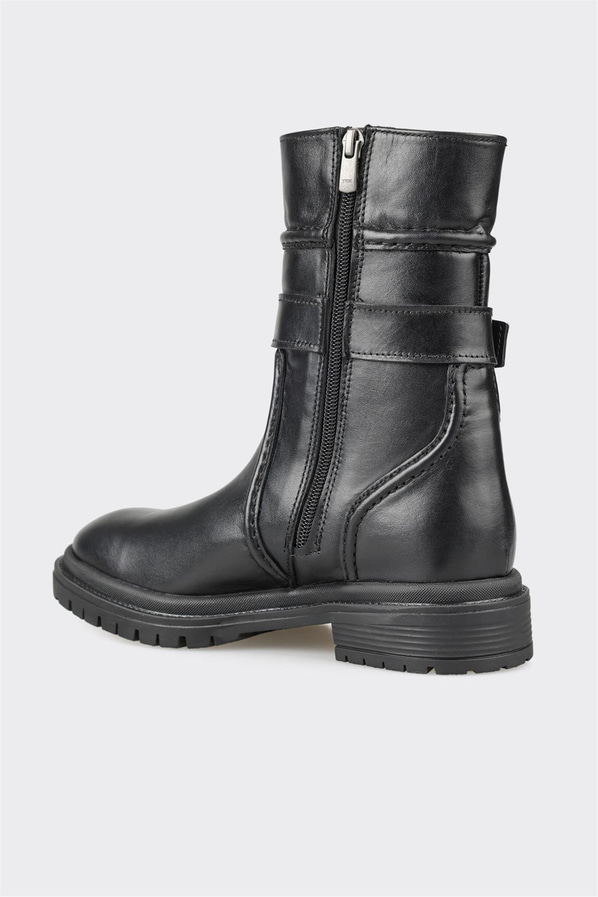 Siyah Deri Kadın Günlük Bot