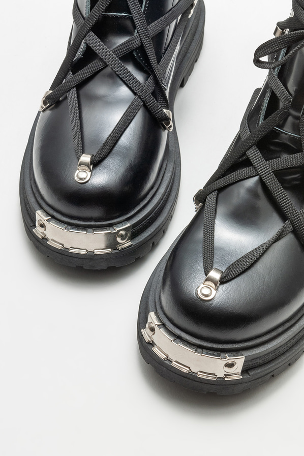 Siyah deri kadın bot, günlük kullanım için - Elle Shoes
