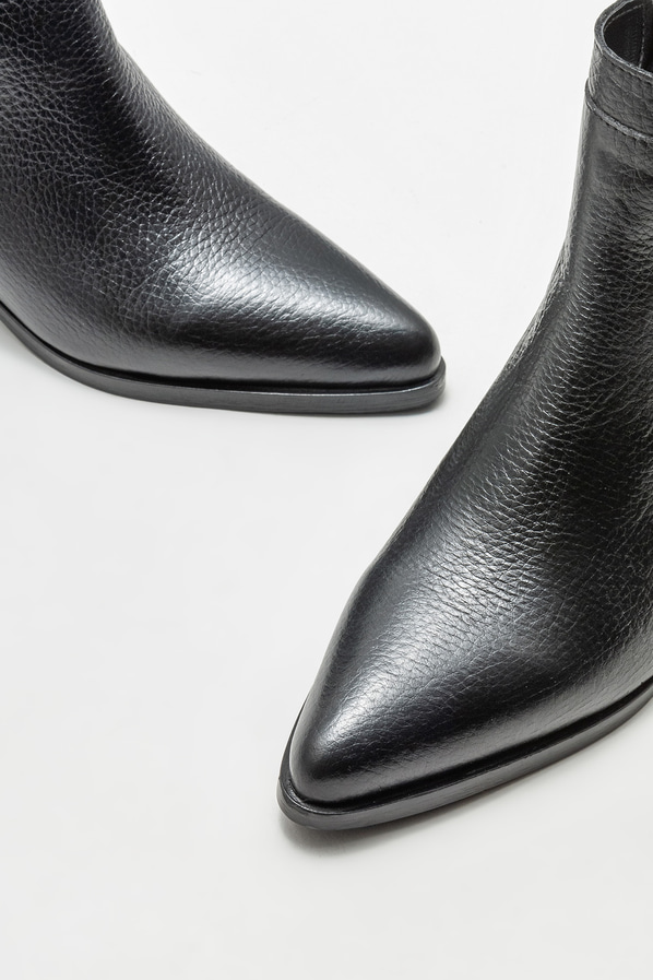 Siyah deri kadın bot, klasik stil için - Elle Shoes