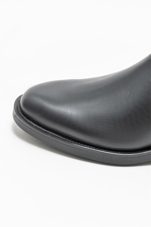Siyah deri kadın chelsea bot, klasik stil için - Elle Shoes