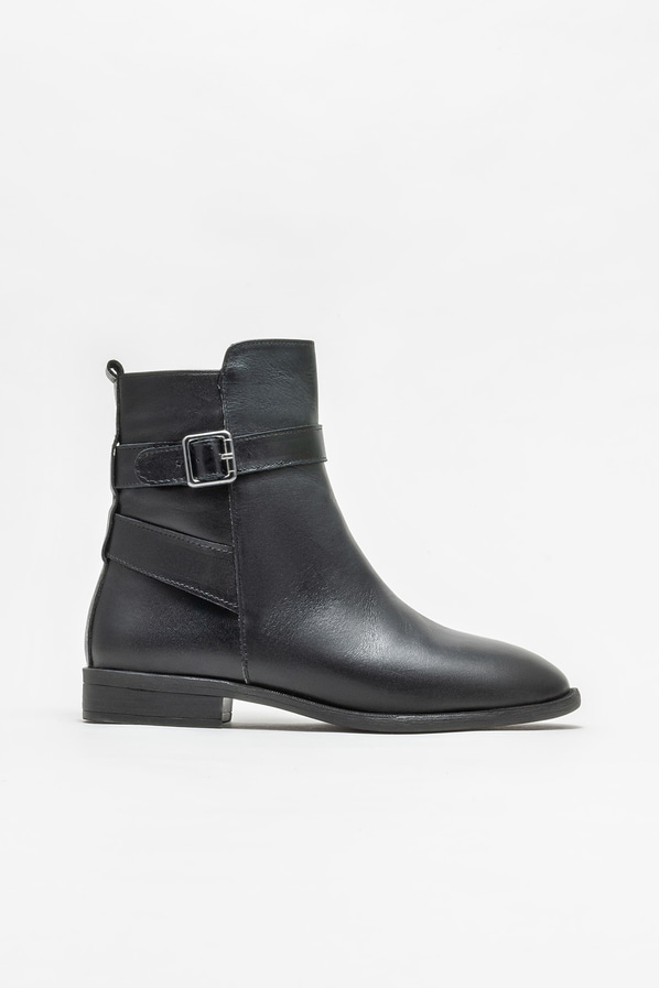 Siyah deri kadın bot, klasik stil için - Elle Shoes