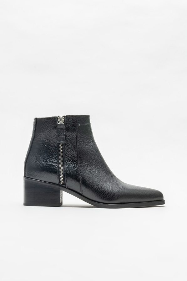 Siyah deri kadın bot, klasik stil için - Elle Shoes