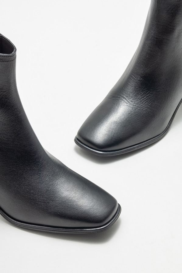 Siyah deri kadın klasik bot - Elle Shoes