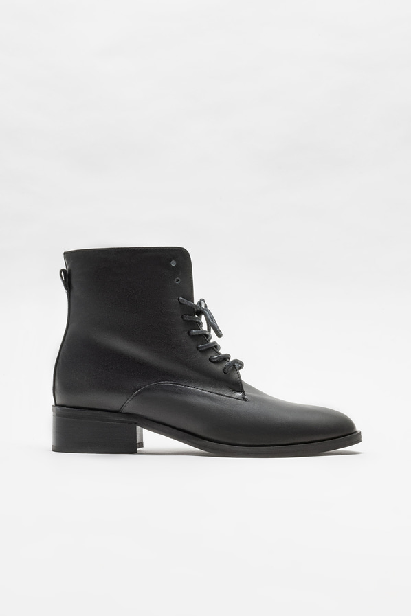 Siyah deri kadın bot, klasik stil için - Elle Shoes