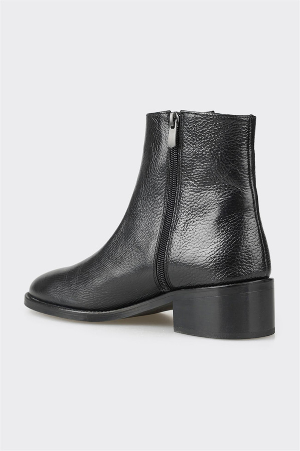 Siyah deri kadın bot, klasik stil için - Elle Shoes