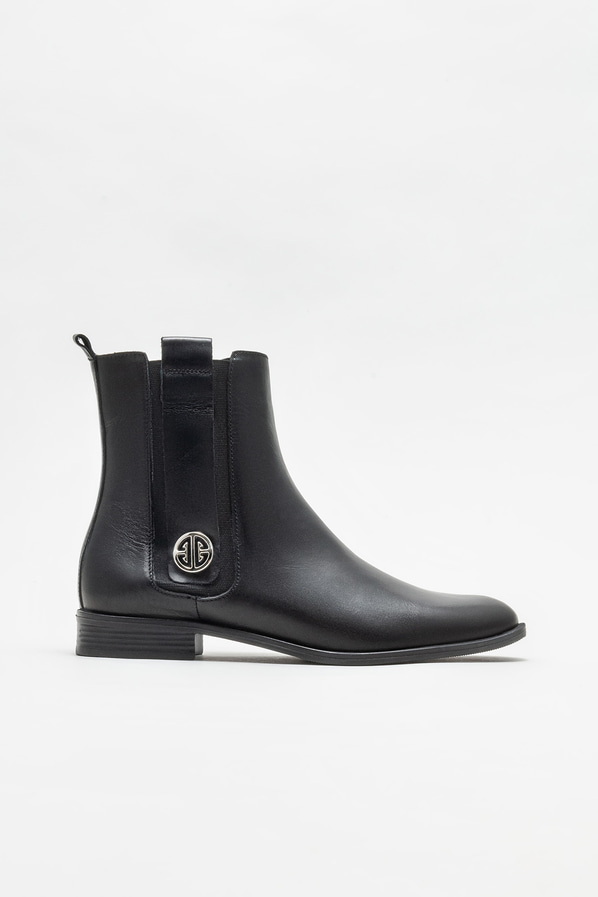 Siyah deri kadın bot, klasik stil için - Elle Shoes