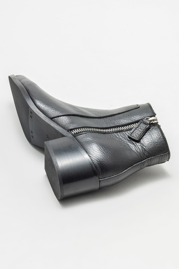 Siyah deri kadın bot, klasik stil için - Elle Shoes