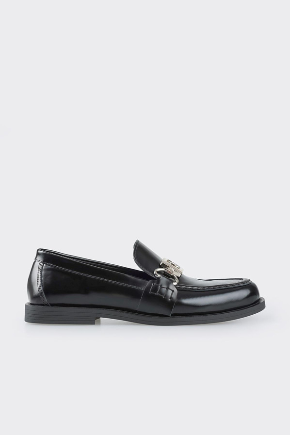 Siyah deri kadın loafer - Elle Shoes
