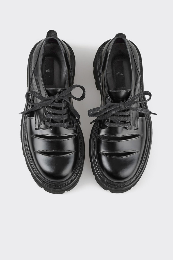 Siyah deri kadın ayakkabı, rahat kullanım için - Elle Shoes