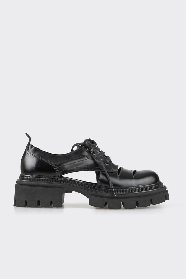 Siyah deri kadın ayakkabı, rahat kullanım için - Elle Shoes