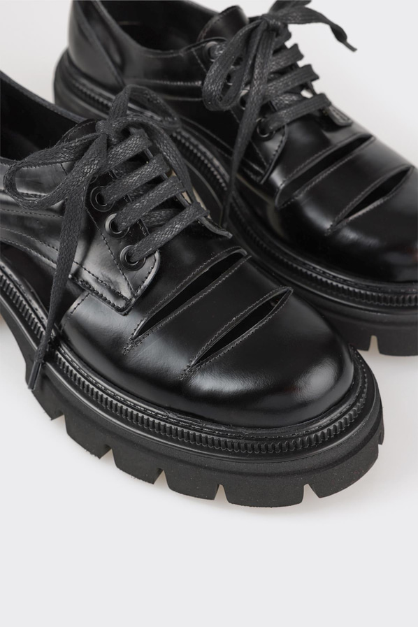 Siyah deri kadın ayakkabı, rahat kullanım için - Elle Shoes