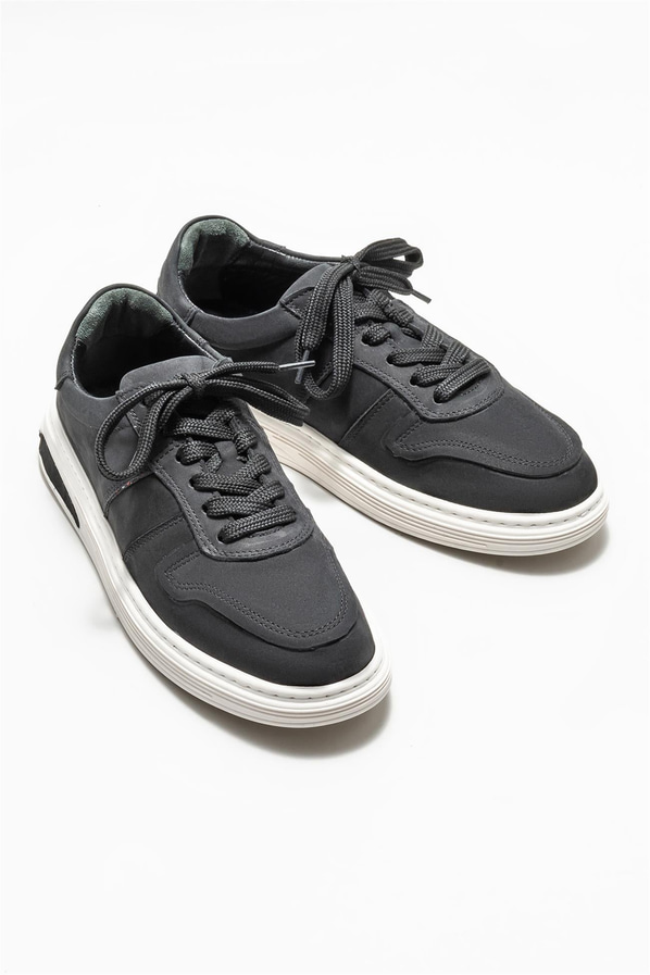 Siyah deri kadın sneaker - Elle Shoes