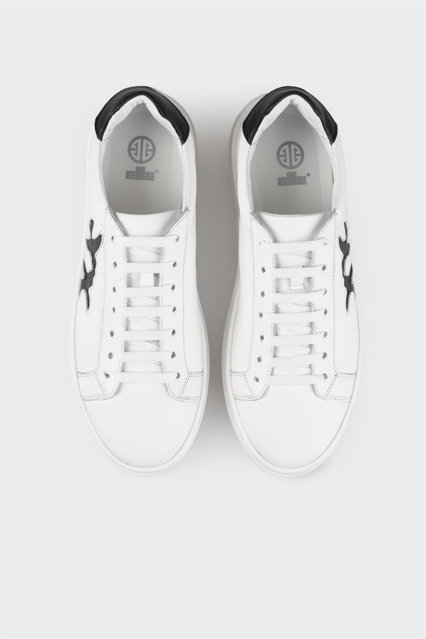 Siyah deri kadın sneaker - Elle Shoes