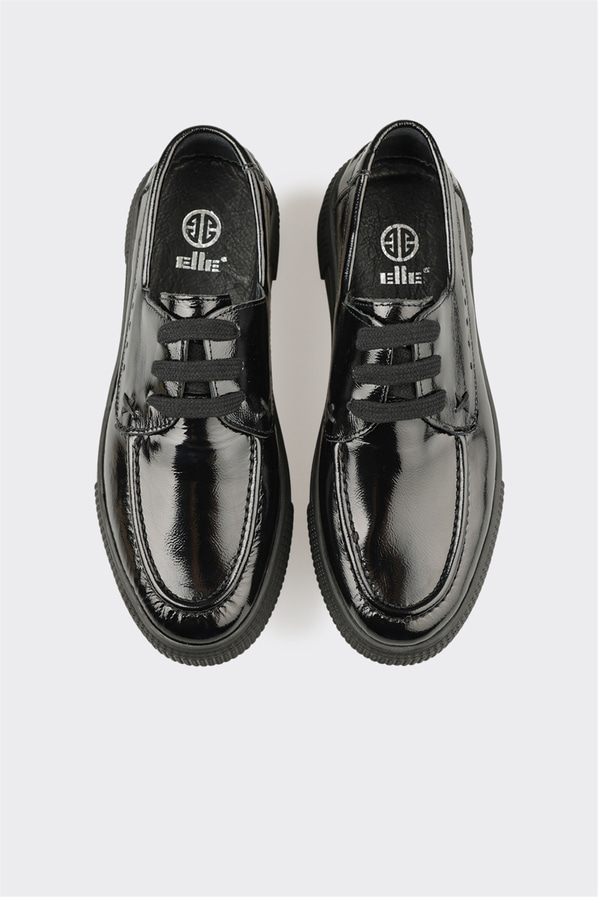 Siyah deri kadın sneaker - Elle Shoes