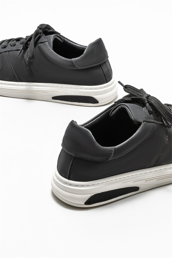 Siyah deri kadın sneaker - Elle Shoes