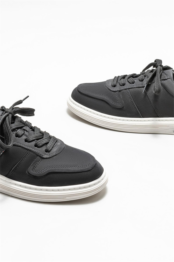 Siyah deri kadın sneaker - Elle Shoes