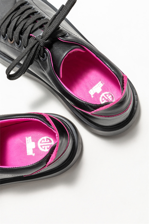 Siyah deri kadın sneaker - Elle Shoes