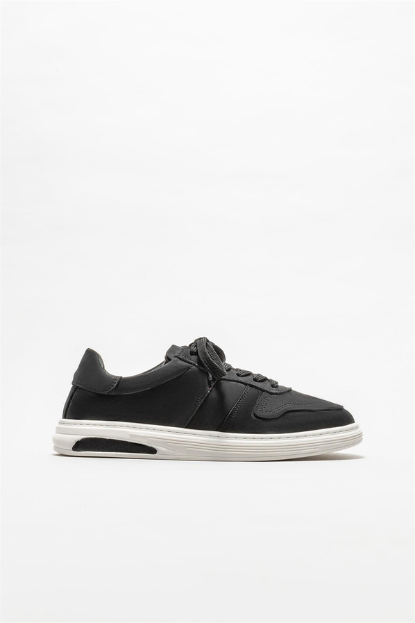 Siyah deri kadın sneaker - Elle Shoes