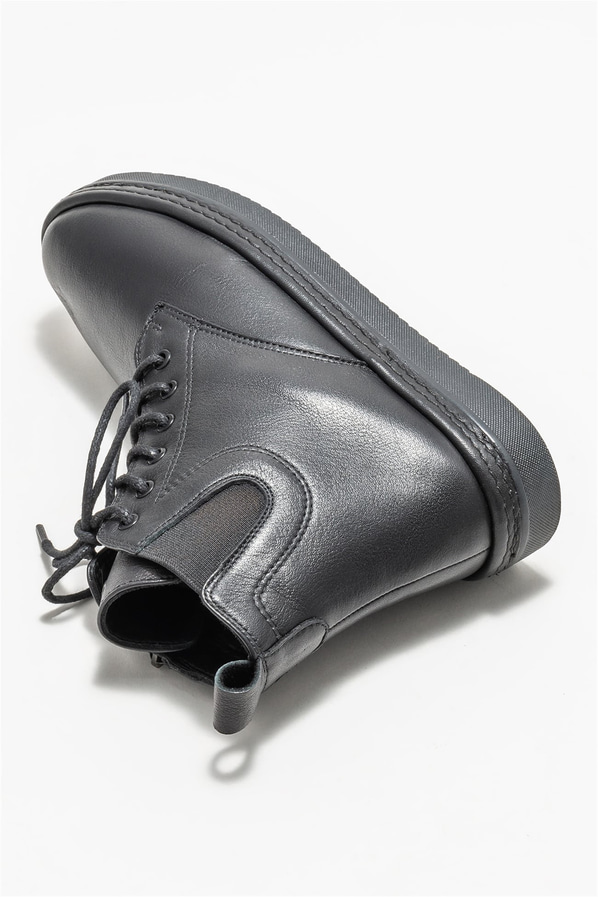 Siyah deri kadın bot - Elle Shoes