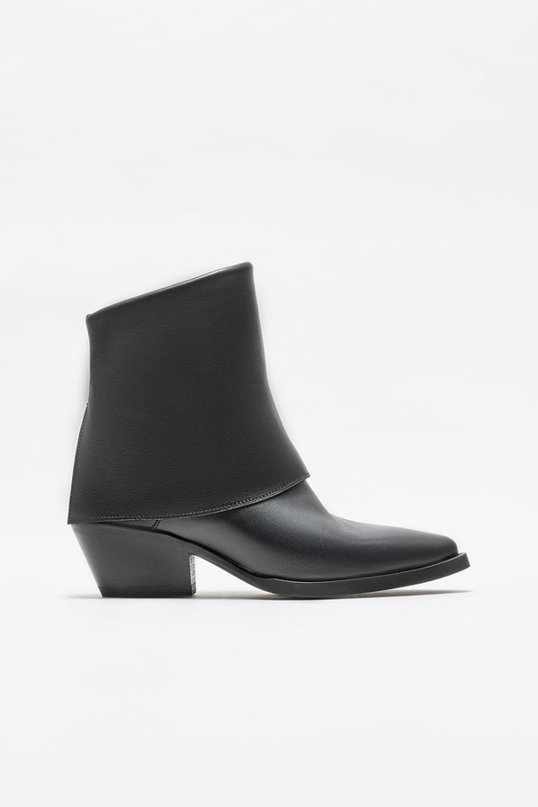 Siyah deri kadın bot - Elle Shoes
