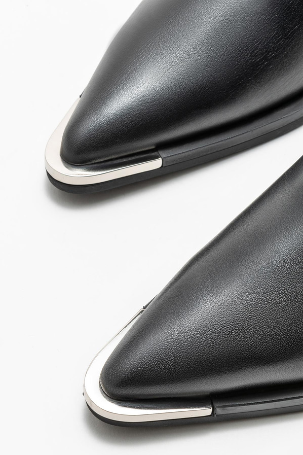 Siyah deri kadın bot, rahat kullanım için - Elle Shoes