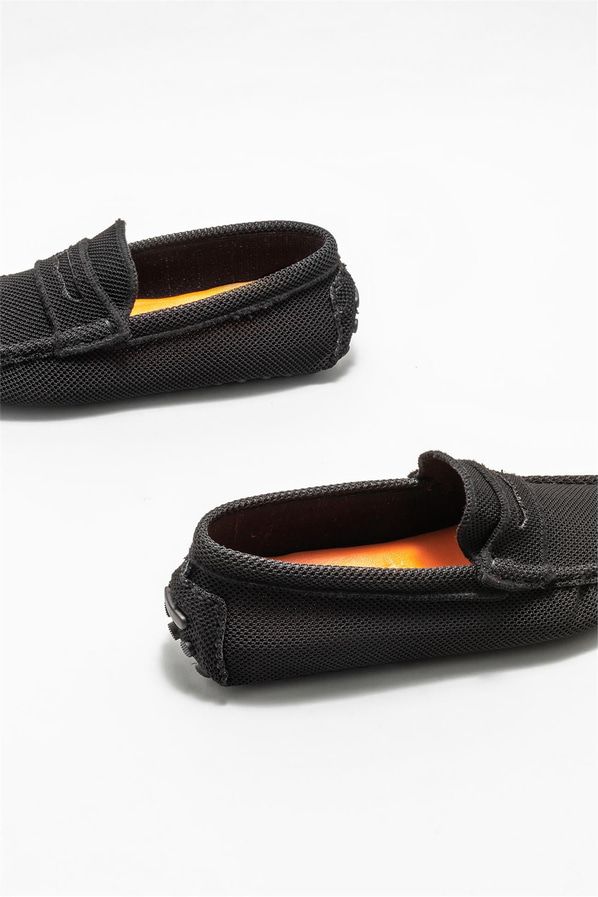 Siyah erkek loafer, günlük kullanım için - Elle Shoes