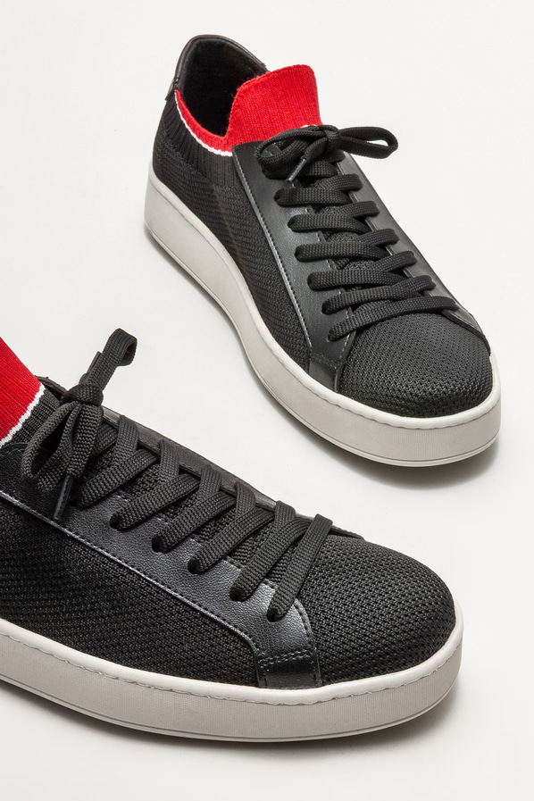 Siyah erkek günlük ayakkabı, günlük kullanım için - Elle Shoes