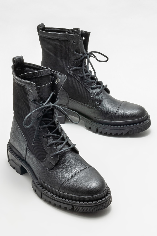 Siyah erkek günlük bot, günlük kullanım için - Elle Shoes
