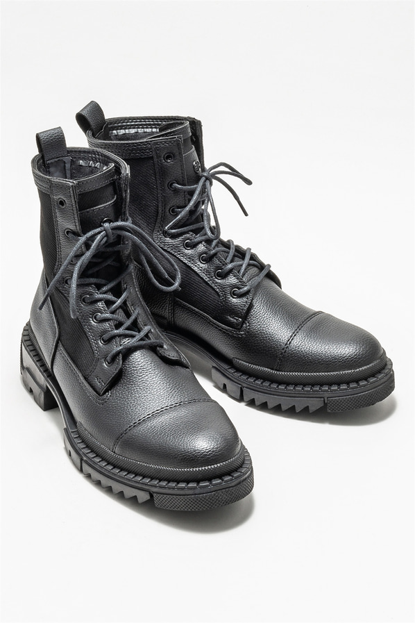 Siyah erkek günlük bot, günlük kullanım için - Elle Shoes