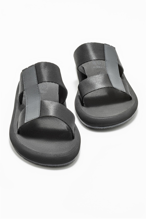 Siyah erkek terlik - Elle Shoes