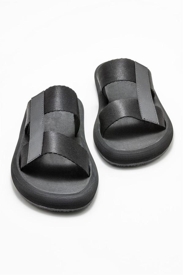 Siyah erkek terlik - Elle Shoes