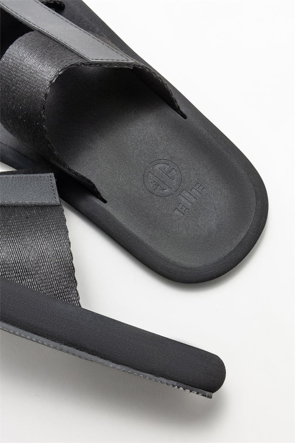 Siyah erkek terlik - Elle Shoes