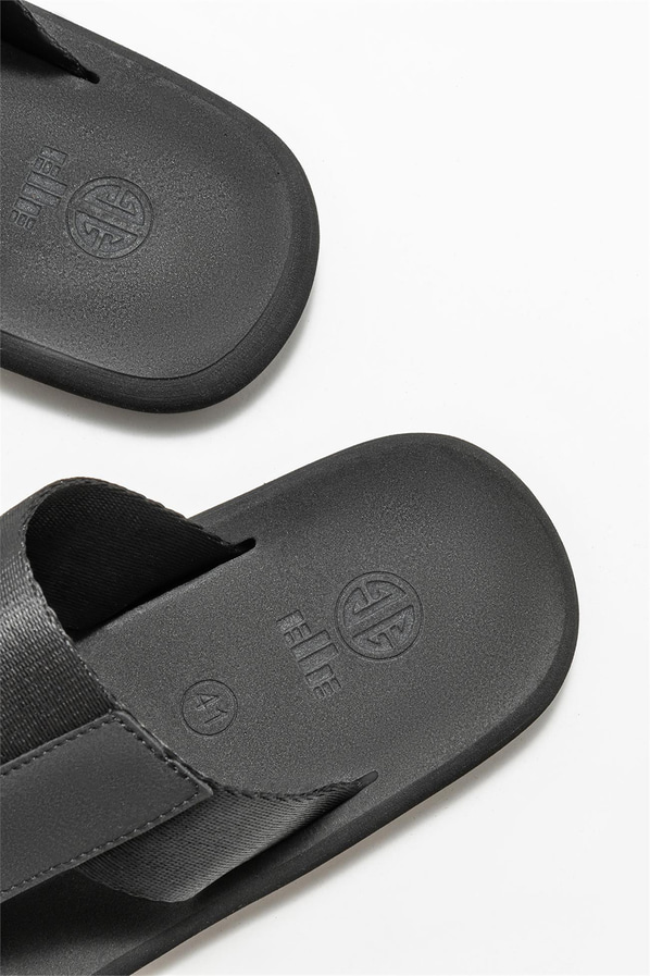 Siyah erkek terlik - Elle Shoes