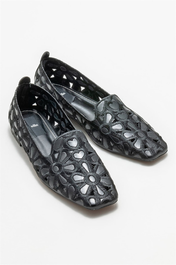 Siyah babet, günlük kullanım için - Elle Shoes