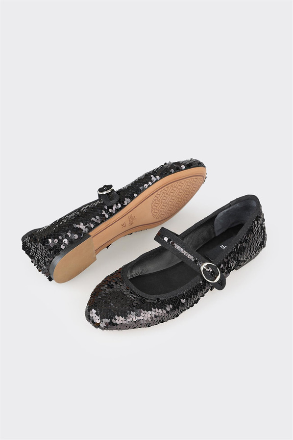 Siyah kadın babet - Elle Shoes