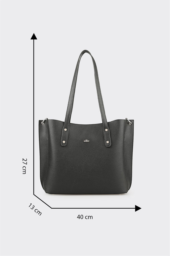 Siyah Kadın Büyük Omuz Çantası