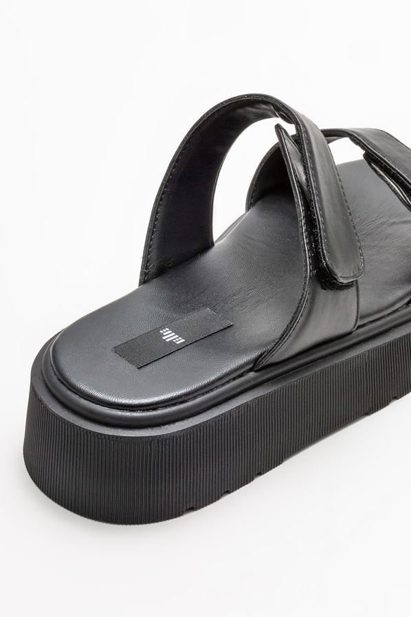 Siyah dolgu topuklu kadın terlik - Elle Shoes