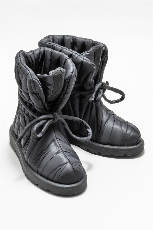 Siyah düz kadın bot - Elle Shoes